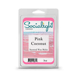 Socialight Candles - Pink Coconut Scented Wax Cubes/Melts