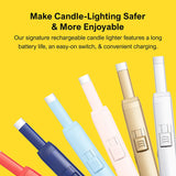 Electric Candle Lighter - Rechargeable, Flameless, & Windproof Torch Stick for Candles, Grill, Fireplace, & Stove - Long Electronic Camping Device with Tesla Coil Arc - The USB Lighter Company