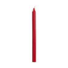 Northern Lights Candles Rustic Crimson 12" Taper Candle