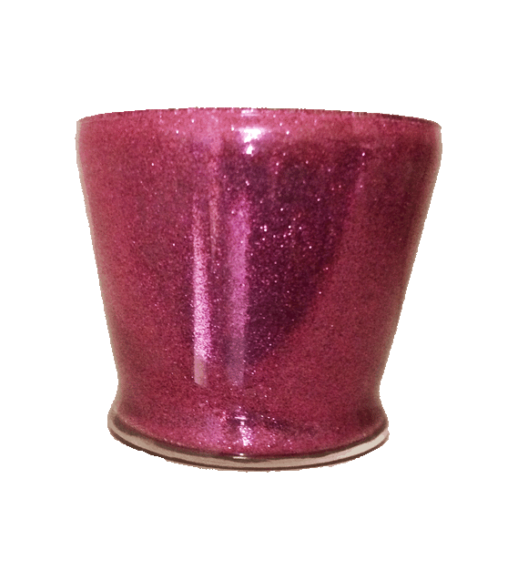 Pink Glitter Dual Wick Candle -  Fruit Stripe Scented