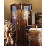 Paisley Glass Candle Hurricanes