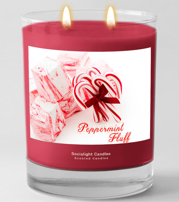 Socialight Candles - Peppermint Fluff 11 oz Container Candle 