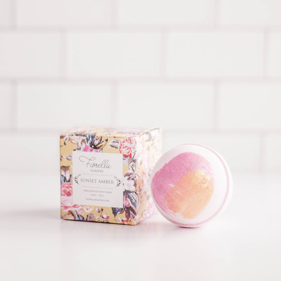 Socialight Candles - Sunset Amber Bath Bomb by Fiorella Soapery